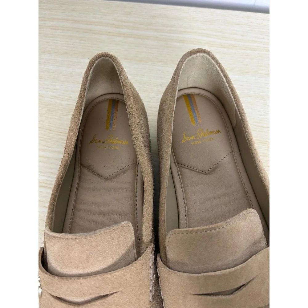Sam Edelman Shoes Women's 9 Kai Espadrille Flat Loafer Suade taupe tan‎ - Picture 6 of 9